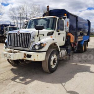 2014 INTERNATIONAL 7400 LABRIE EXPERT 37YD AUTOMATED SPLITBODY SIDE LOADER
